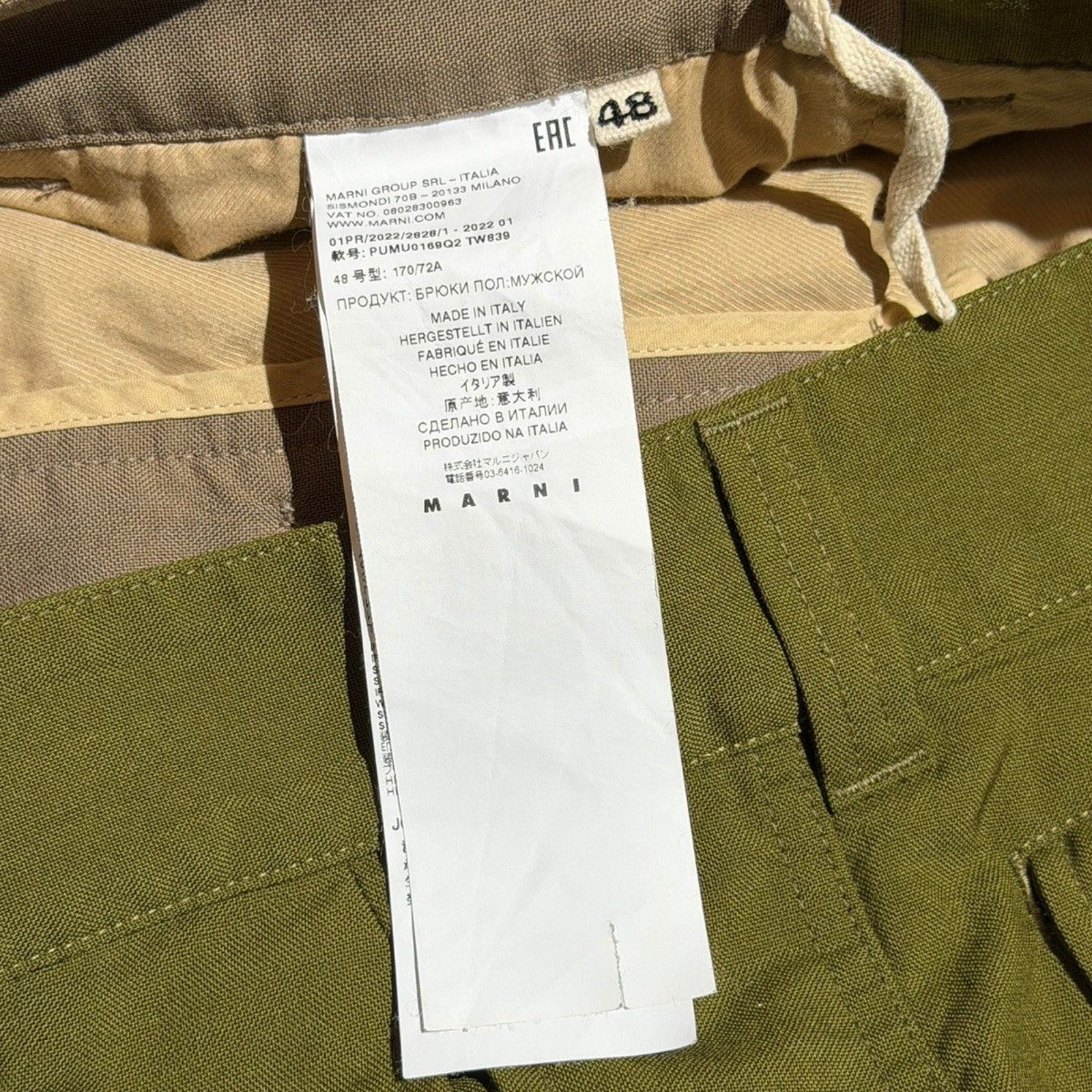 Two tone leg cargo trouser