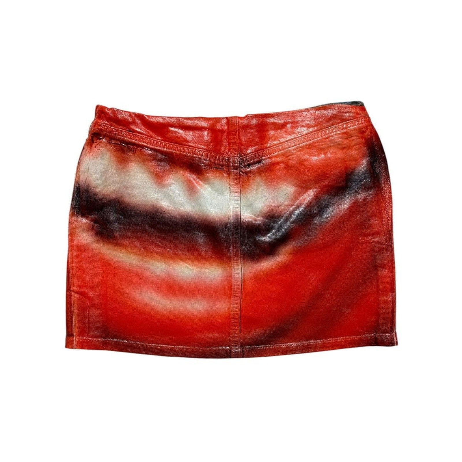 Runway de smiley mouth coated miniskirt