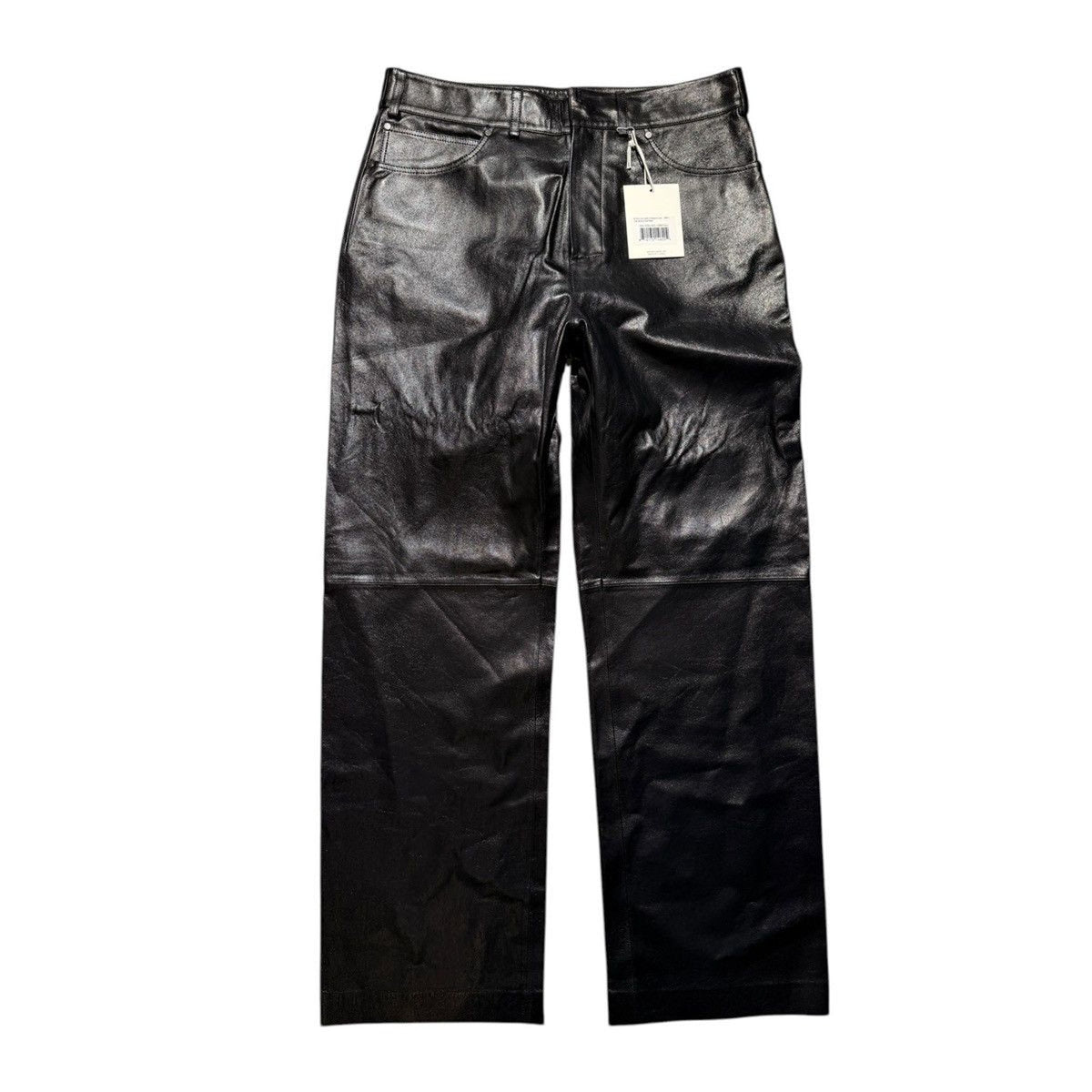 Leather Straight leg pant
