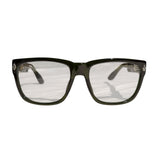 Disco stick green sunglasses clear frame