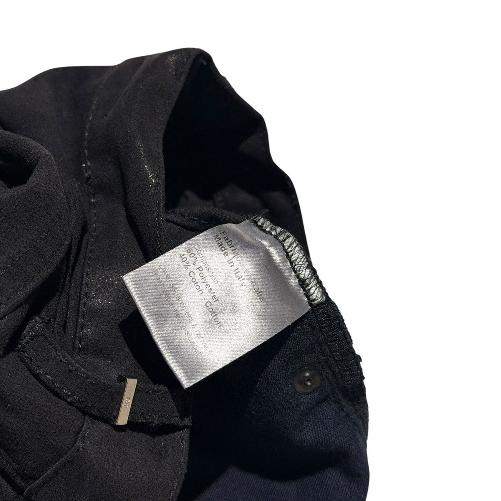 FW08 black glitter moleskin denim