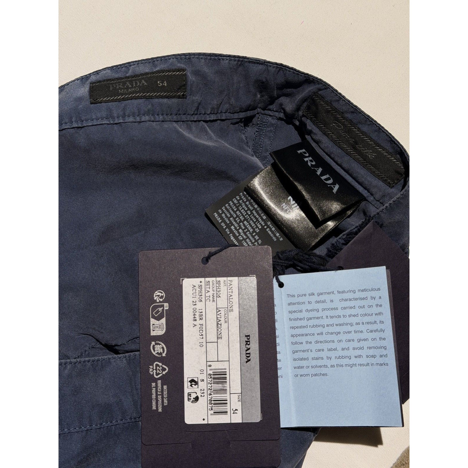 100% pure silk adjustable pant