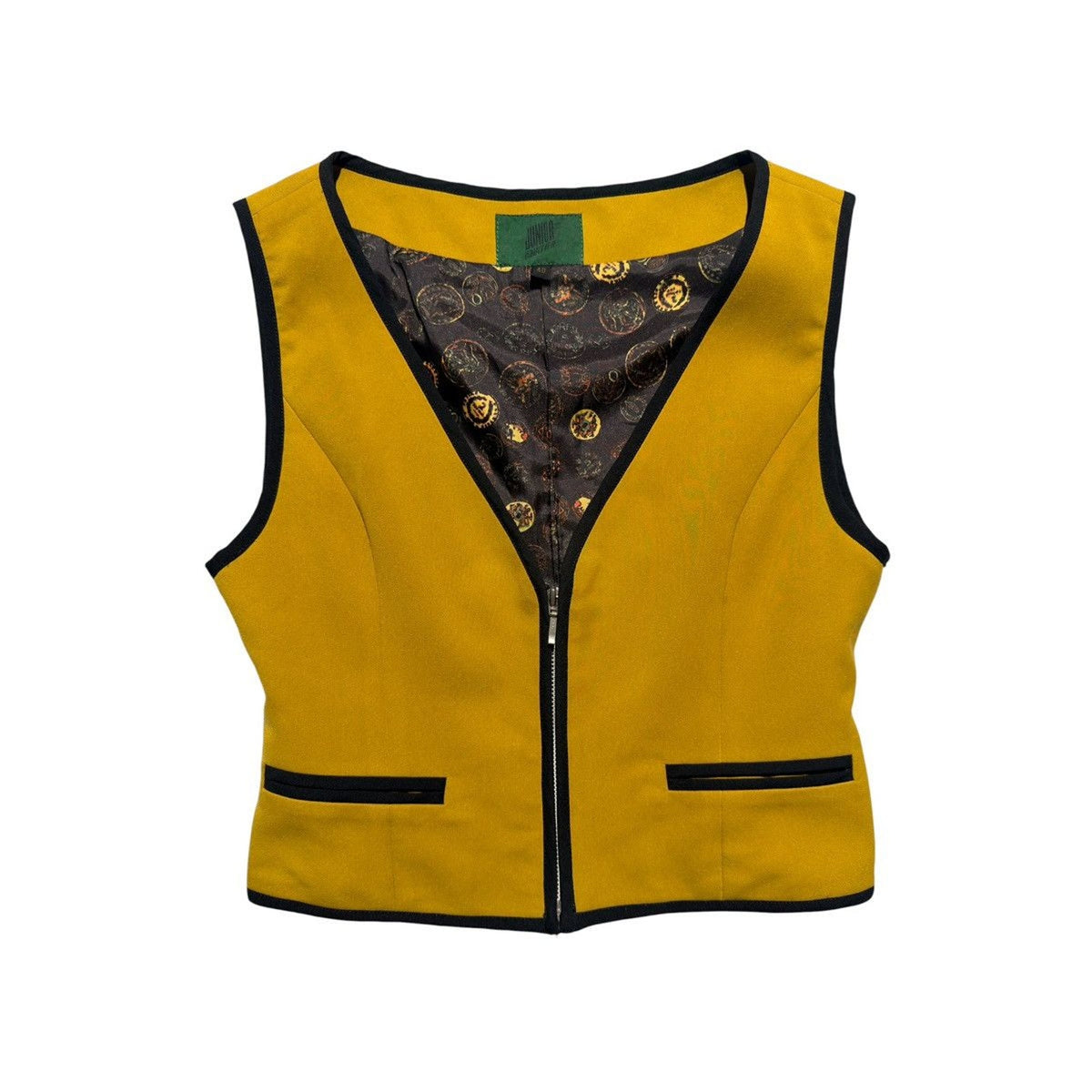 Archive cropped zippered vest