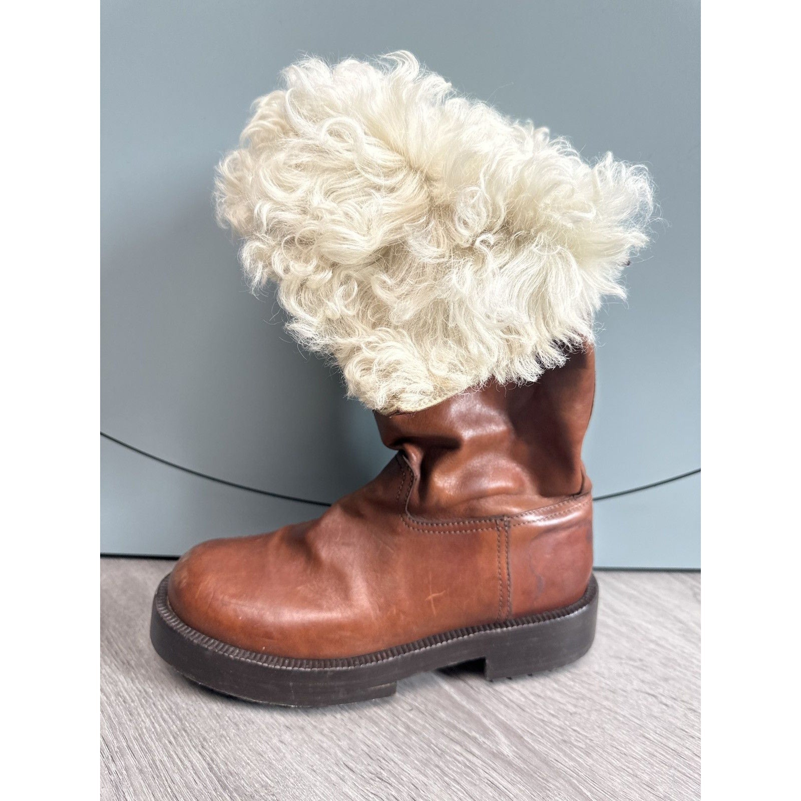 Convertible lamb fur shearling boot