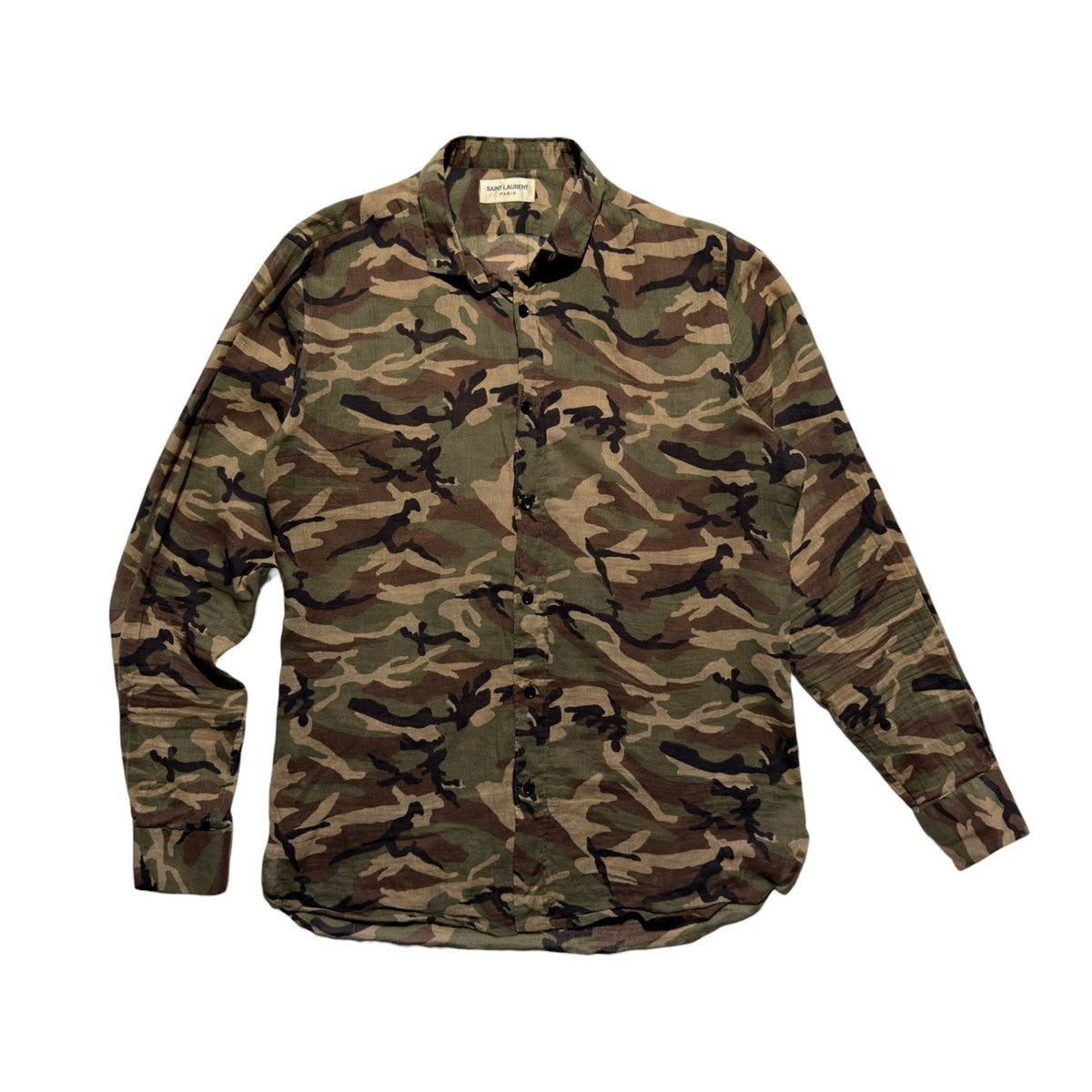 Camo cotton button down