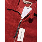 Velvet cotton zip up overshirt