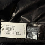 Waxed moto trouser