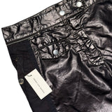 Waxed moto trouser