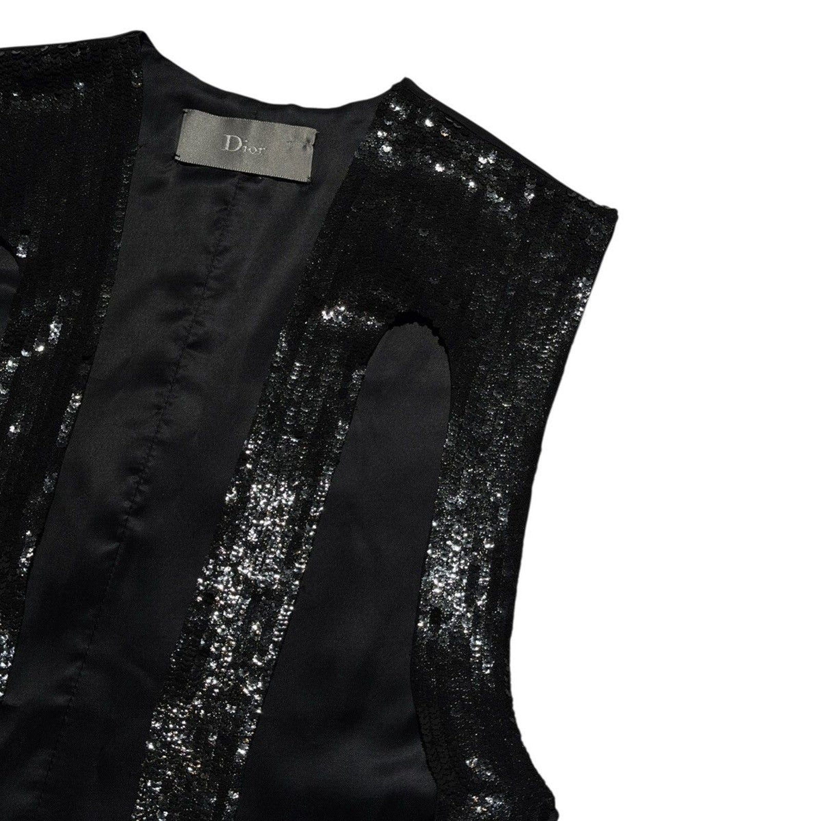 SS07 hedi slimane silk sequin runway vest