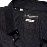 Gold label essential black button down