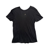 Plunge neck Wrap effect short sleeve tee