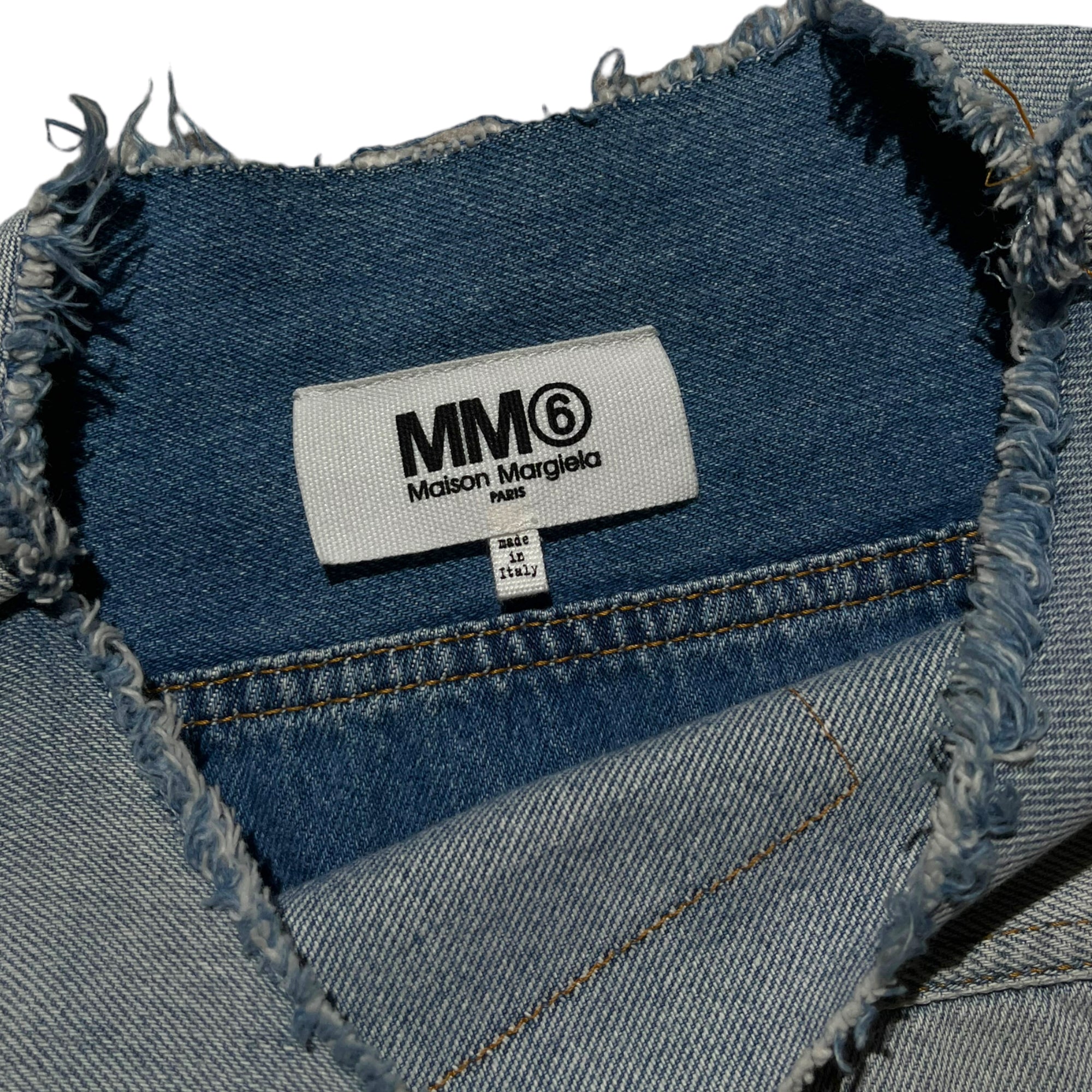 reverse reconstructed denim vest