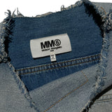 reverse reconstructed denim vest