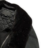 FW11 Runway Mink fur trim cropped biker jacket