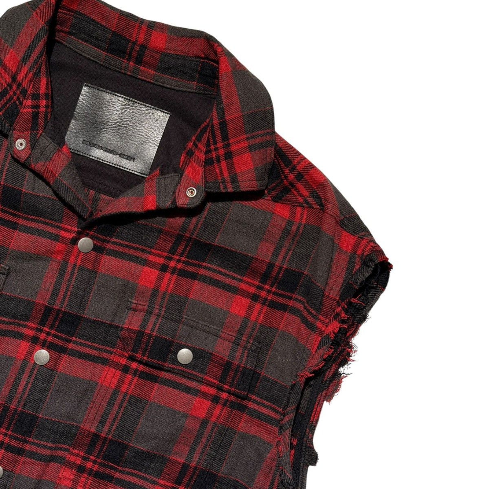 Plaid oversized backstrap flannel