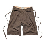 L’equip boyce houndstooth belted wide leg shorts