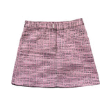 Monogram coated miniskirt