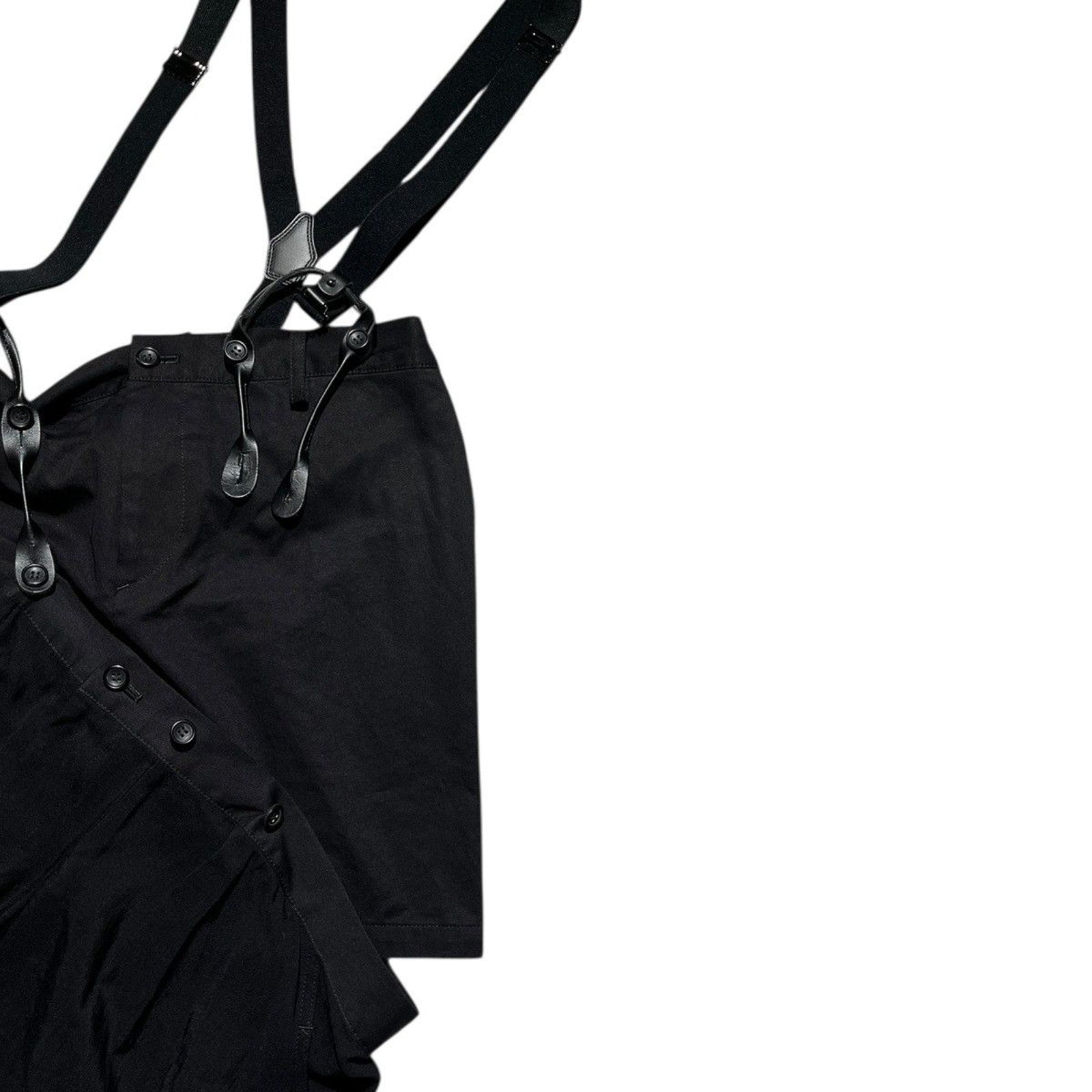 $1,500 layered suspender double waist maxi skirt