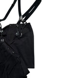 $1,500 layered suspender double waist maxi skirt