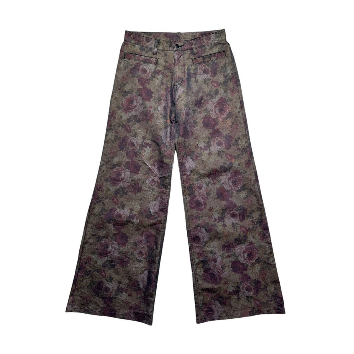 Floral print wide leg trouser