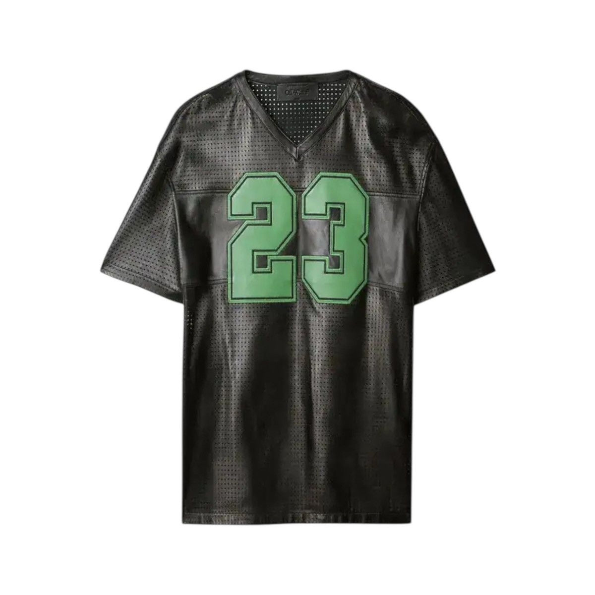 Natlover leather mesh jersey