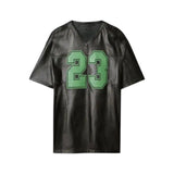 Natlover leather mesh jersey