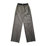 Prince of wales plaid wide leg relaxed trousers