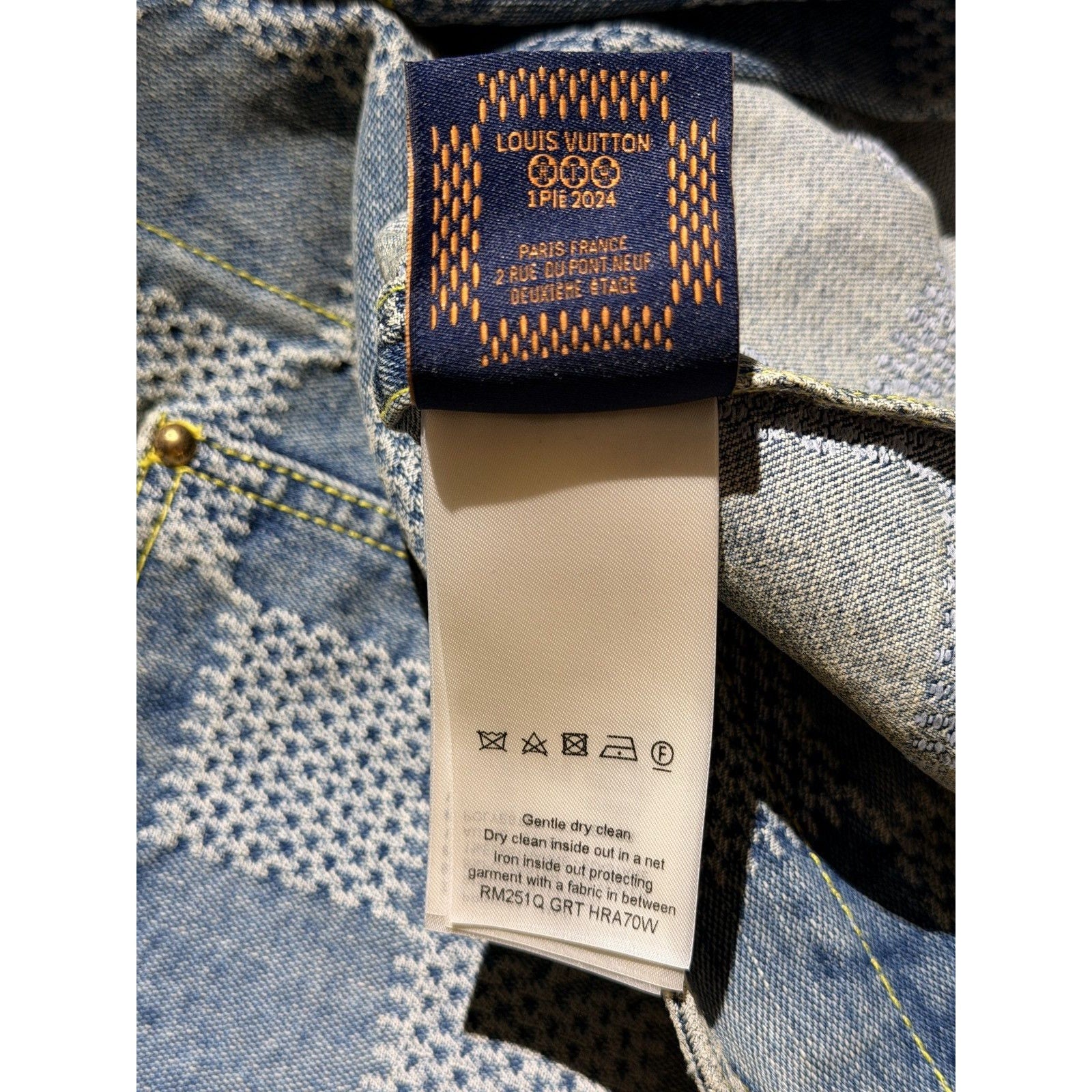 Damier denim 3D chic jacket