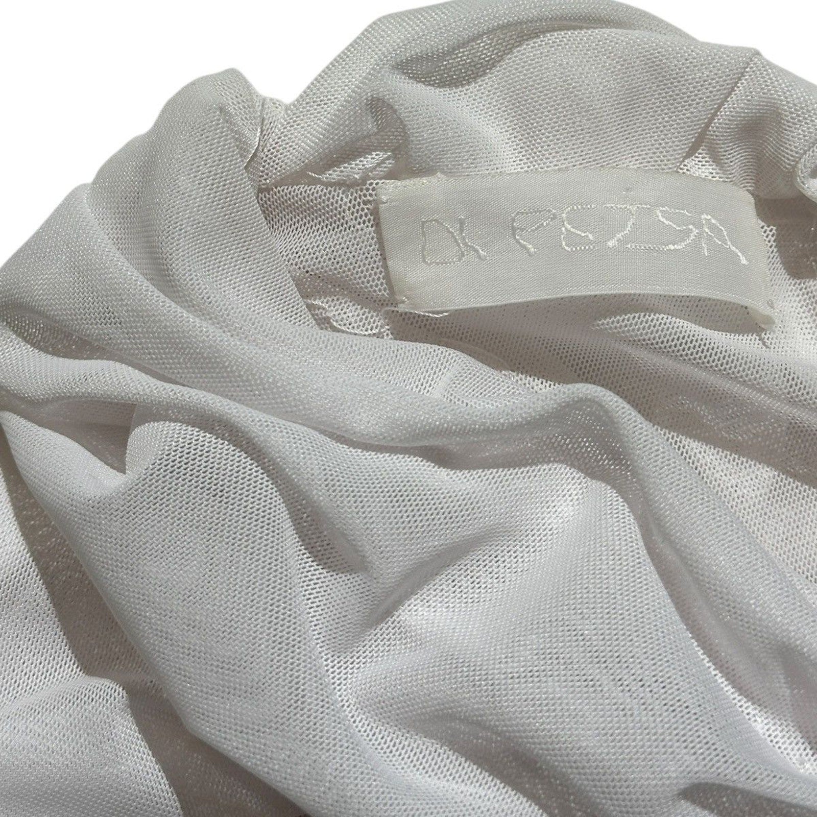 “Wet” look one shoulder crop top