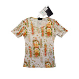 FW25 runway floral stretch top