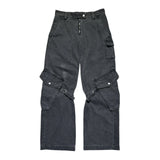 Wide leg holster strap cargo pant