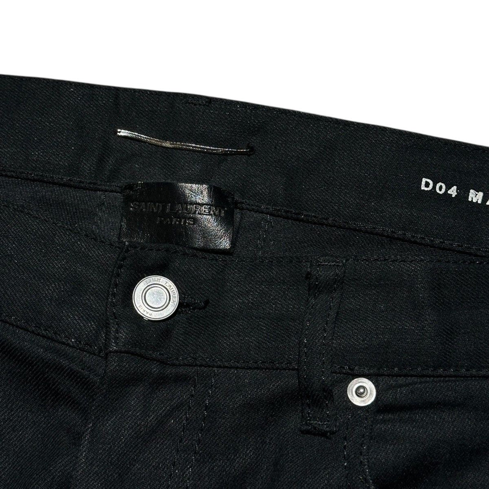 D04 motocycke biker leather zipped denim