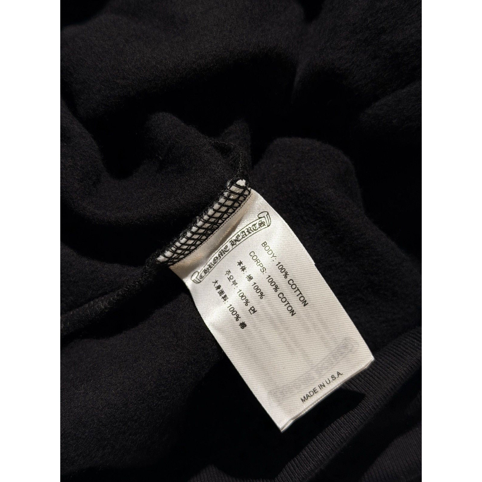 Triple black logo hoodie