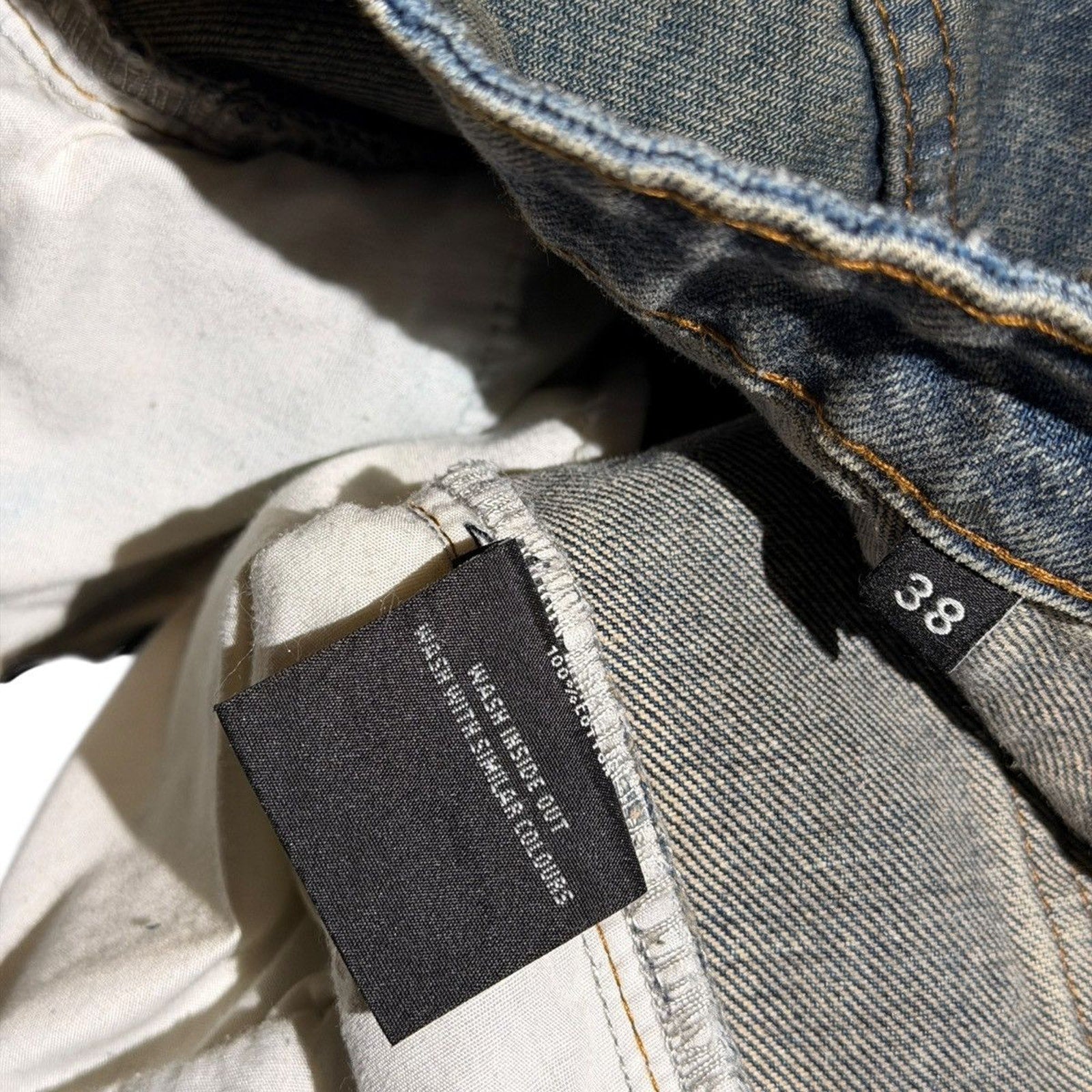 Mud waah baggy distressed denim