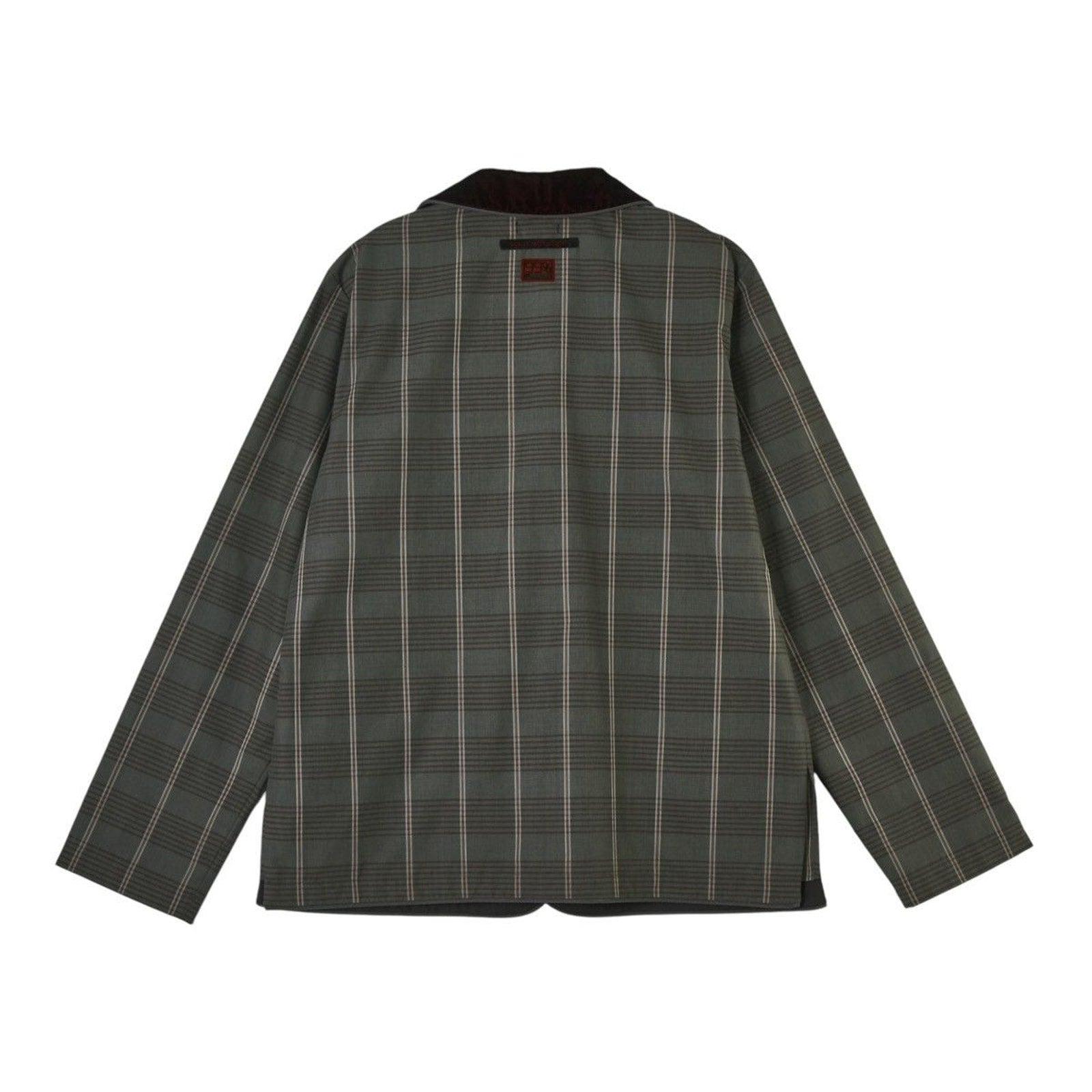 Velvet collar plaid 1% shirt