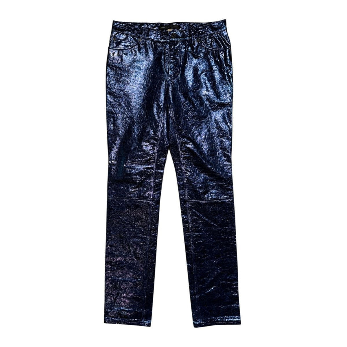 Glossy patent leather pant