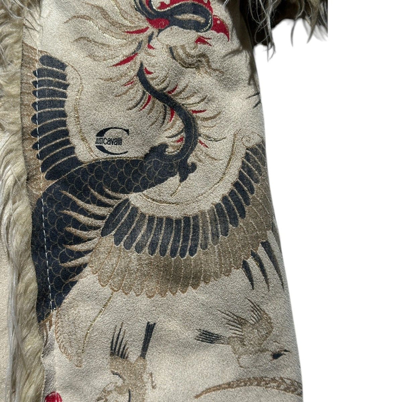 Oriental garden shaggy fur coat