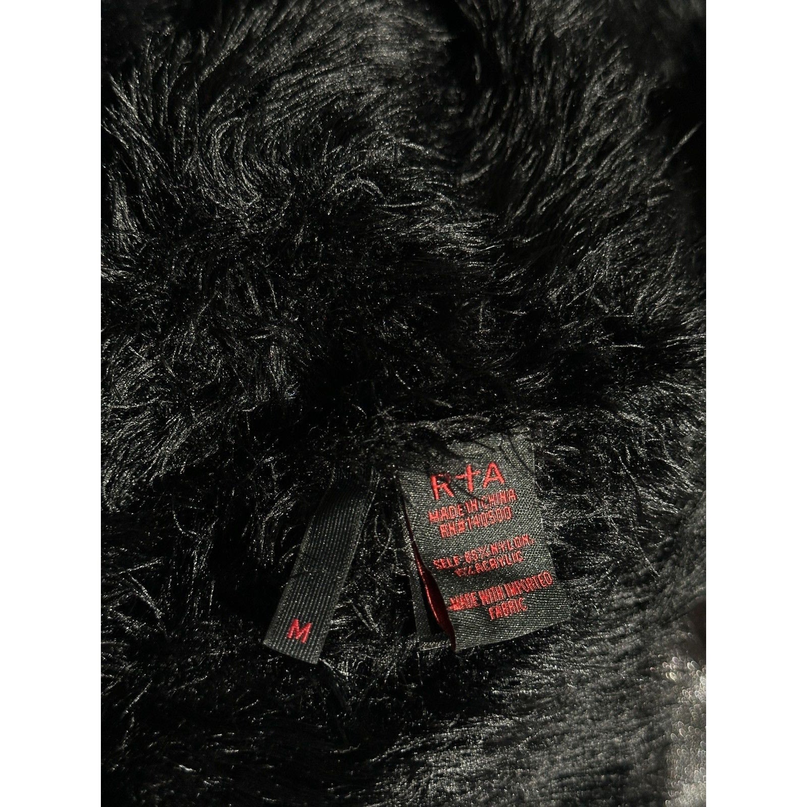 Nylon furry zip jacket