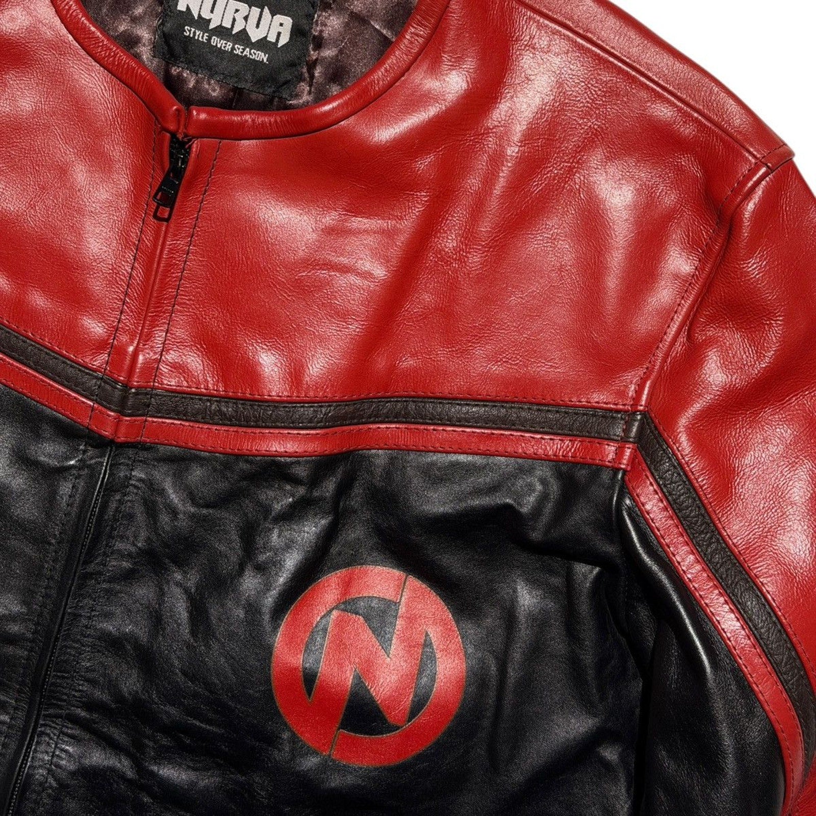 Leather motorcycle jacket