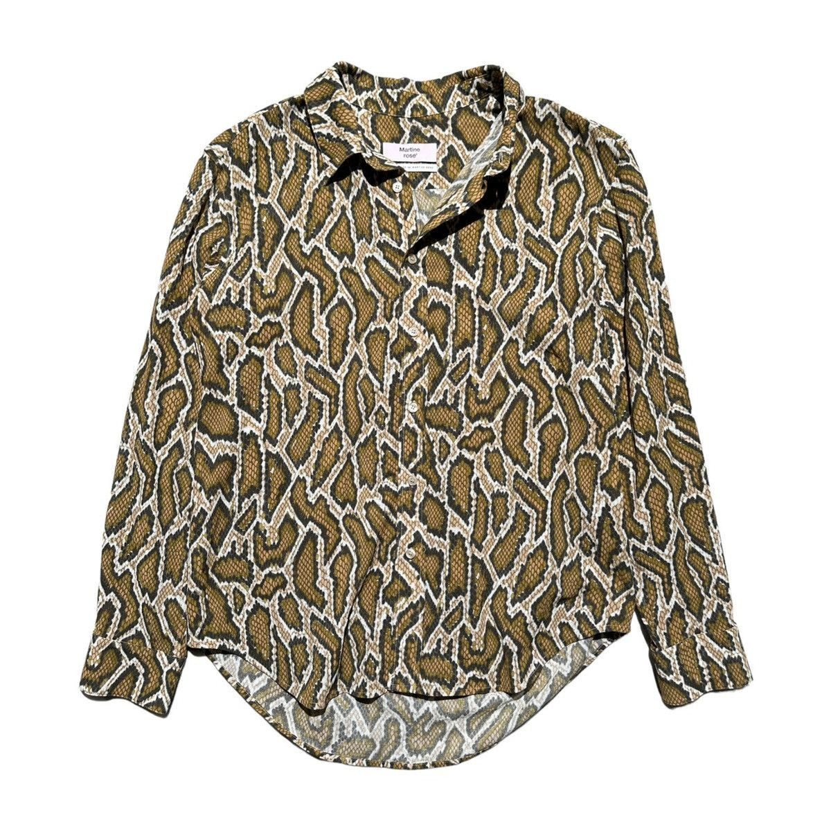 Snake skin print button down