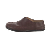 Leather tabi slip on