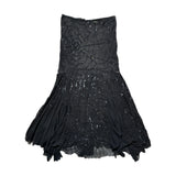 silk spider web sequin skirt