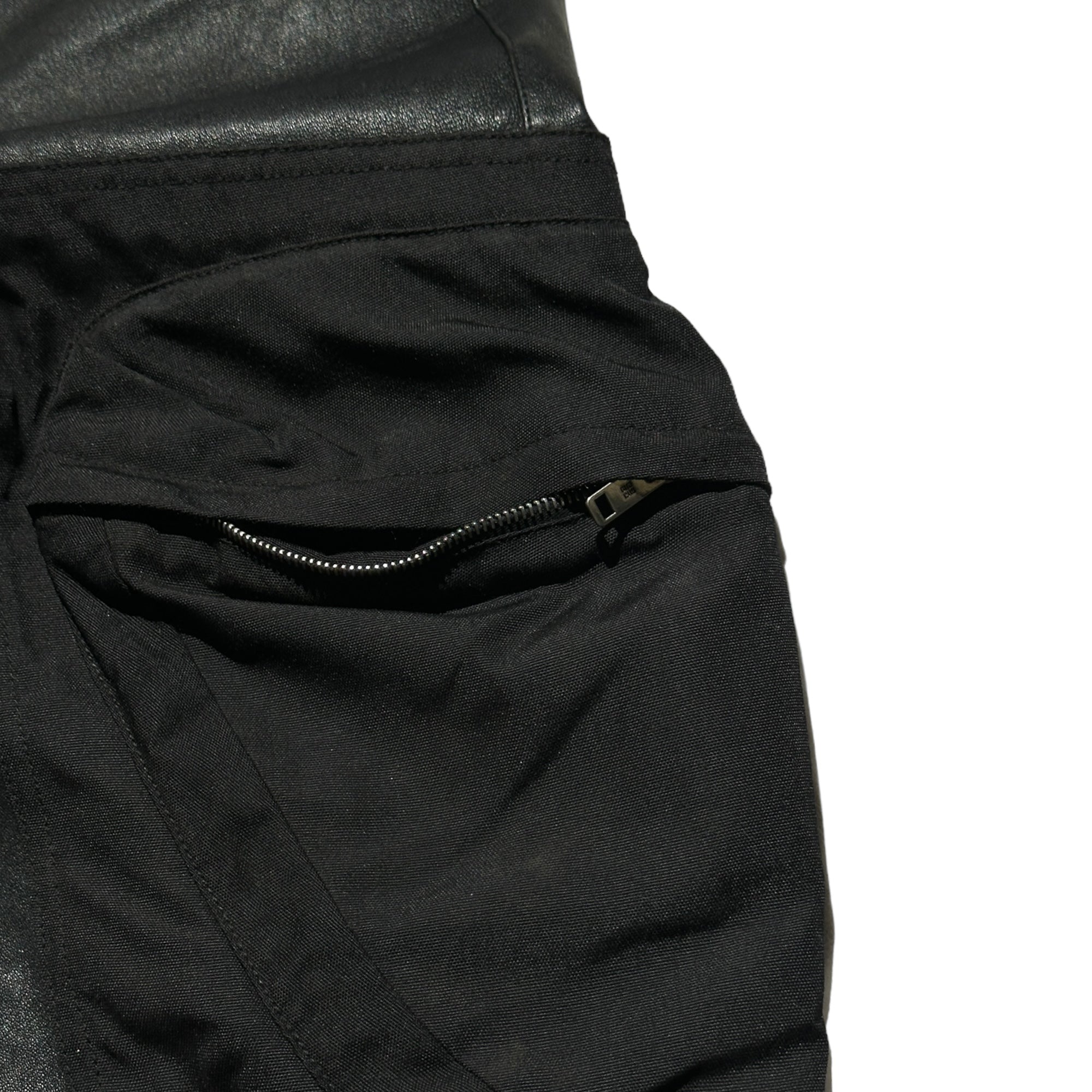 Lambskin leather cargo pant