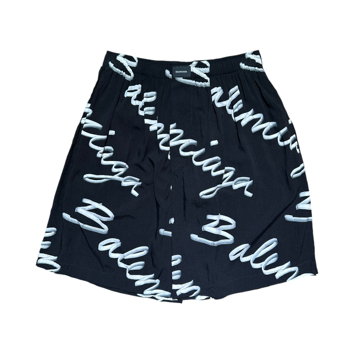 Script Cursive logo shorts