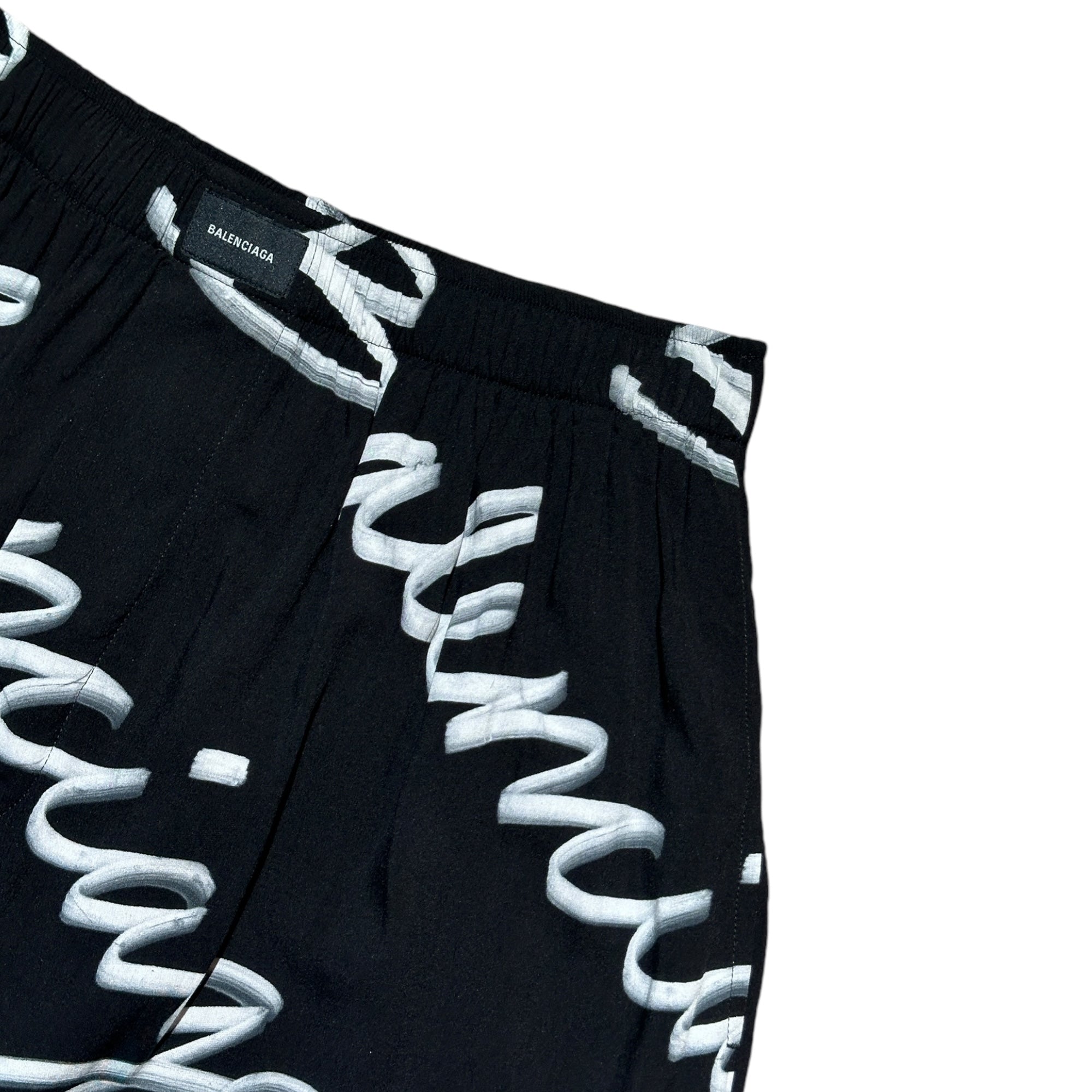 Script Cursive logo shorts