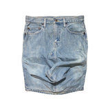 runched denim skirt