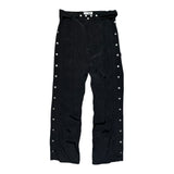 Adjustable waist belted snap button pant