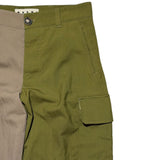 Two tone leg cargo trouser