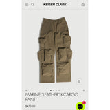 Marine “leather” look cargo pant