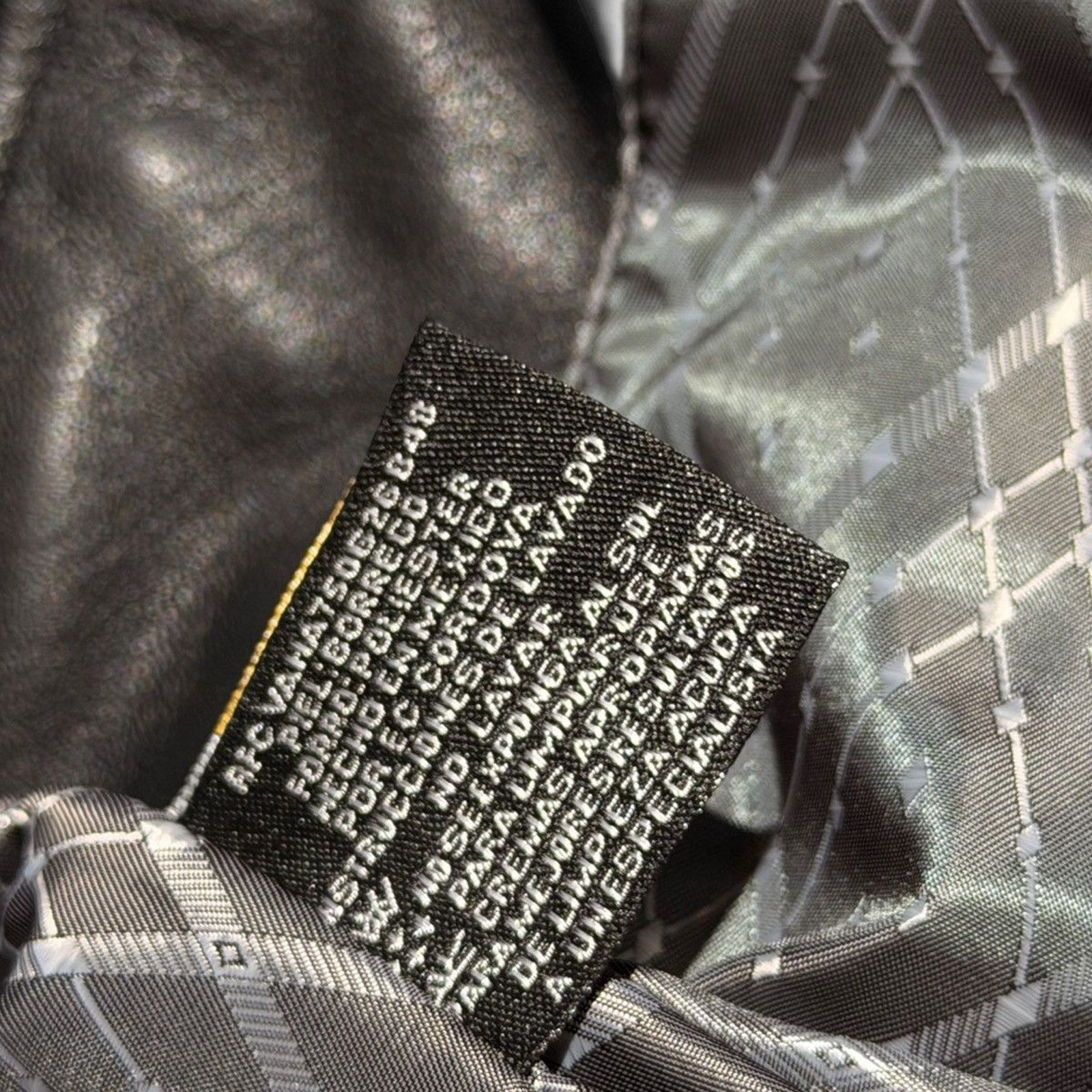 Vintage pony hair panel genuine leather jacket